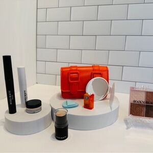 Orange Mini Bag with Beauty Products